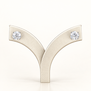 AMARA – 4 Carat Total Round LGD Earrings in 10K White Gold