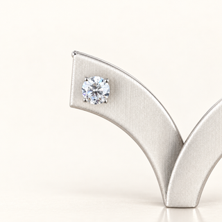 AMARA – 4 Carat Total Round LGD Earrings in 10K White Gold