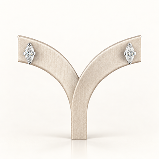 VALENTINA – 2 Carat Total Marquise LGD Earrings in 14K White Gold