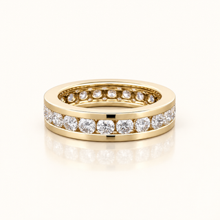 VIVIENNE – 3 Carat Round LGD Ring in 14K Yellow Gold