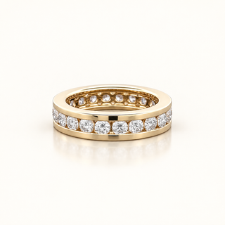 VIVIENNE – 3 Carat Round LGD Ring in 14K Yellow Gold