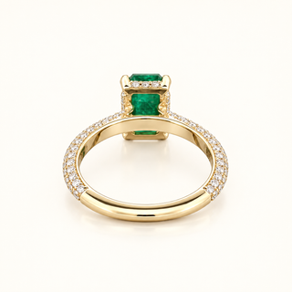 FLORENCIA – 2.5 Carat Emerald LGD Ring in 14K Yellow Gold