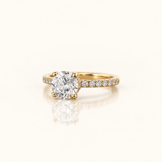 OCTAVIA – 1.5 Carat Round LGD Ring in 18K Yellow Gold