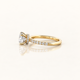 OCTAVIA – 1.5 Carat Round LGD Ring in 18K Yellow Gold