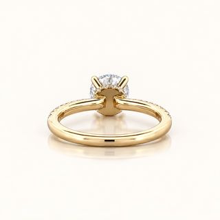 OCTAVIA – 1.5 Carat Round LGD Ring in 18K Yellow Gold