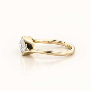 CORINNE – 2 Carat Marquise LGD Ring in 14K Yellow Gold