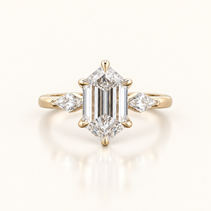 NADIA — 3ct Hexagon Modified Step Cut Lab-Grown Diamond Ring