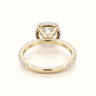 CAMILLE – 4 Carat Round LGD Ring in 14K Yellow Gold