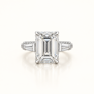 VALESKA – 8 Carat Emerald LGD Ring in 14K White Gol