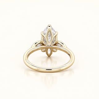 THALIA – 3 Carat Marquise LGD Ring in 14K Yellow Gold