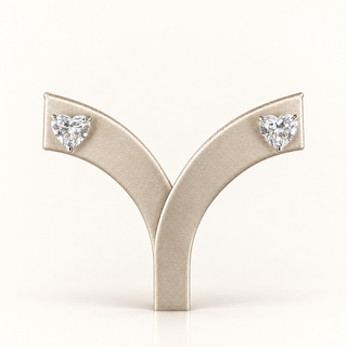SOPHIA – 3 Carat Heart LGD Earrings in 14K White Gold