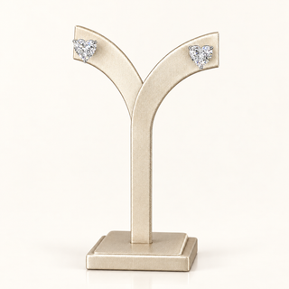 SOPHIA – 3 Carat Heart LGD Earrings in 14K White Gold