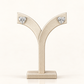 SOPHIA – 3 Carat Heart LGD Earrings in 14K White Gold