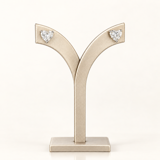 SOPHIA – 3 Carat Heart LGD Earrings in 14K White Gold