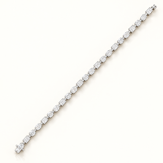 AURORA – 10 Carat Fancy LGD Bracelet in 10K White Gold