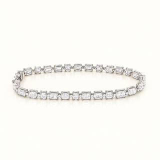 AURORA – 10 Carat Fancy LGD Bracelet in 10K White Gold