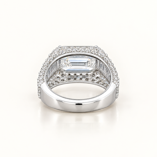INEZ – 7 Carat Emerald LGD Ring in 10K White Gold