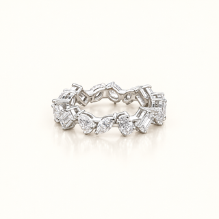 SILVIA – 2 Carat Mixed Fancy LGD Ring in 14K White Gold