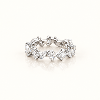 SILVIA – 2 Carat Mixed Fancy LGD Ring in 14K White Gold