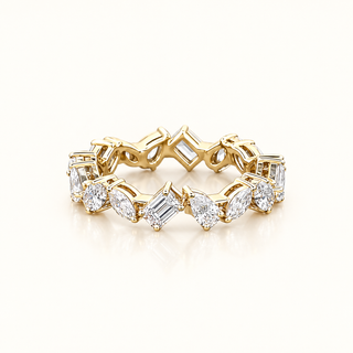 SABRINA – 2 Carat Mixed Fancy LGD Ring in 14K Yellow Gold