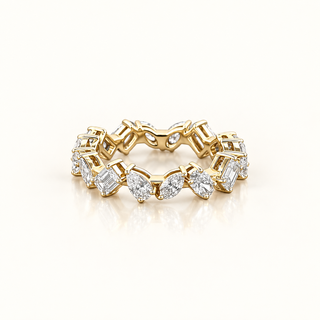 SABRINA – 2 Carat Mixed Fancy LGD Ring in 14K Yellow Gold