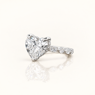 ILIANA – 5.5 Carat Heart LGD Ring in 14K White Gold