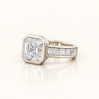 IZUMI – 6.5 Carat Emerald Square LGD Ring in 14K White Gold