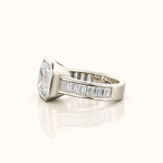 IZUMI – 6.5 Carat Emerald Square LGD Ring in 14K White Gold