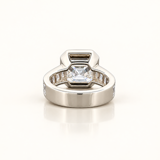 IZUMI – 6.5 Carat Emerald Square LGD Ring in 14K White Gold