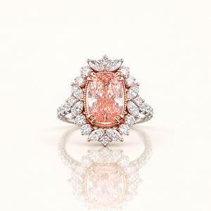 IVY — 3.5ct Cushion Pink Two-Tone Lab-Grown Diamond Ring