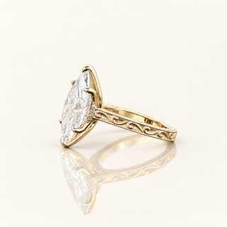 ROWENA – 6 Carat Marquise LGD Ring in 14K Yellow Gold