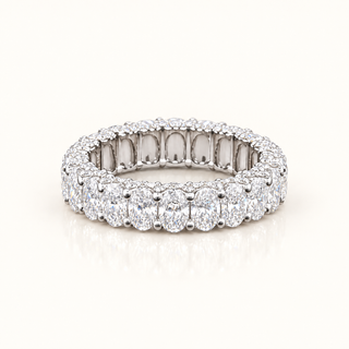 VIOLETTA – 7.5 Carat Oval Eternity LGD Ring in 14K White Gold