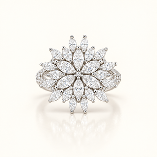 YVONNE – 2 Carat Pear LGD Ring in 14K White Gold