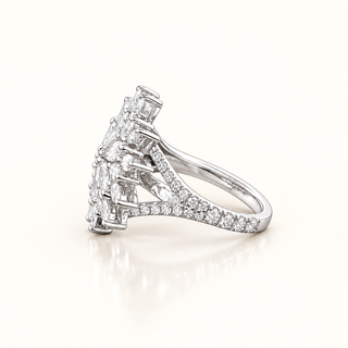 YVONNE – 2 Carat Pear LGD Ring in 14K White Gold