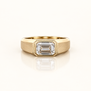JANETTE — 2.07ct Emerald Cut Bezel Lab-Grown Diamond Ring