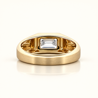 JANETTE – 2 Carat Emerald Bezel LGD Ring in 18K Yellow Gold