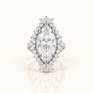 JANINA — 5ct Marquise Two-Tone Lab-Grown Diamond Ring