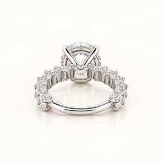 JANELLE – 5 Carat Round LGD Ring in 14K White Gold