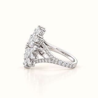 JANESSA – 3 Carat Pear LGD Ring in 14K White Gold