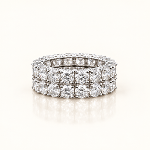 GOSIA — 11.07ct Round Two-Row Lab-Grown Diamond Eternity Ring