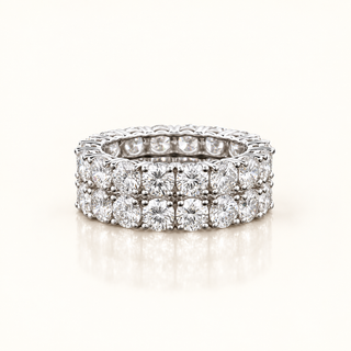 GOSIA – 11 Carat Round Eternity LGD Ring in 10K White Gold