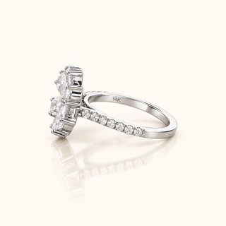 GUDULA – 2.5 Carat Pear LGD Ring in 14K White Gold