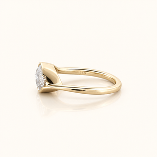 HERMIONE – 2 Carat Marquise LGD Ring in 14K Yellow Gold