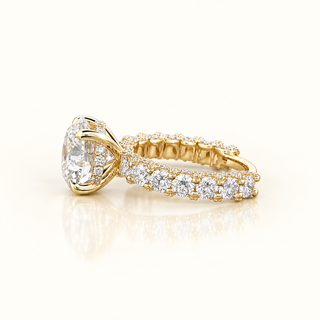 IZABELLA – 5 Carat Round LGD Ring in 18K Yellow Gold
