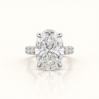 ISOTTA – 12 Carat Oval LGD Ring in 14K White Gold