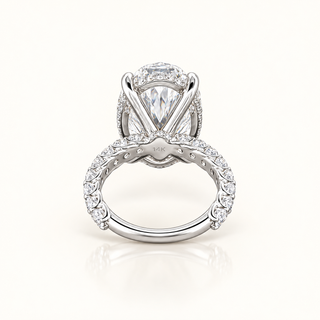 ISOTTA – 12 Carat Oval LGD Ring in 14K White Gold