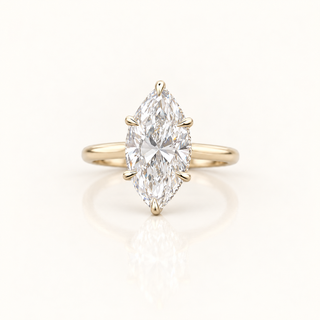 ISLETA – 3.5 Carat Marquise LGD Ring in 14K Yellow Gold