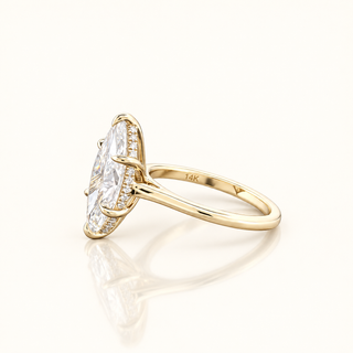 ISLETA – 3.5 Carat Marquise LGD Ring in 14K Yellow Gold