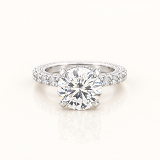 ISLA – 4 Carat Round LGD Ring in 14K White Gold