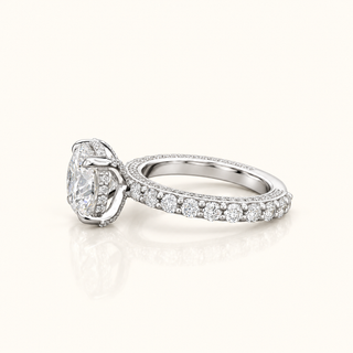 ISLA – 4 Carat Round LGD Ring in 14K White Gold